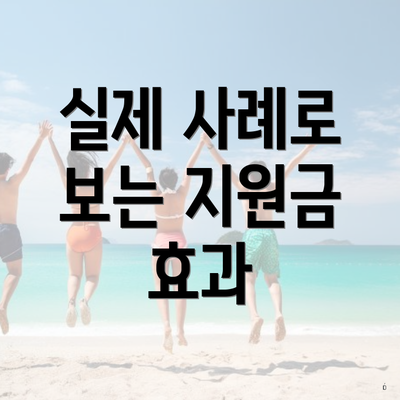 실제 사례로 보는 지원금 효과