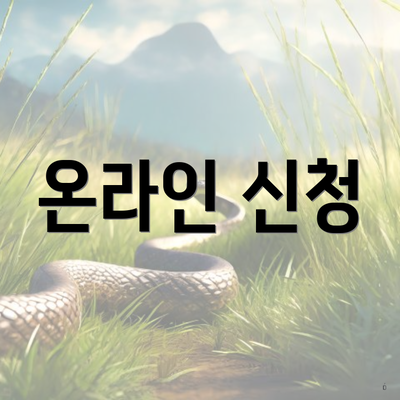 온라인 신청