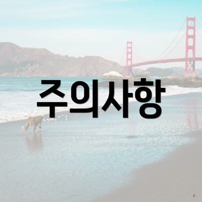 주의사항