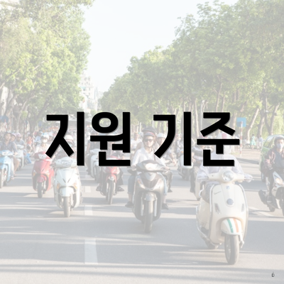 지원 기준