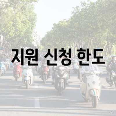 지원 신청 한도