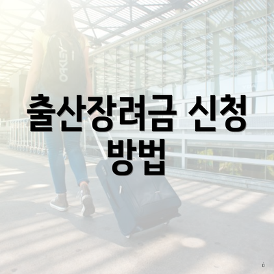 출산장려금 신청 방법