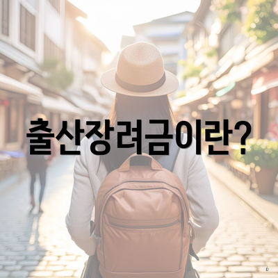 출산장려금이란?
