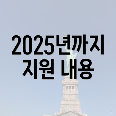 2025년까지 지원 내용