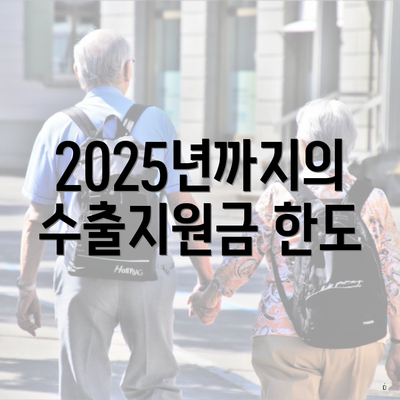 2025년까지의 수출지원금 한도