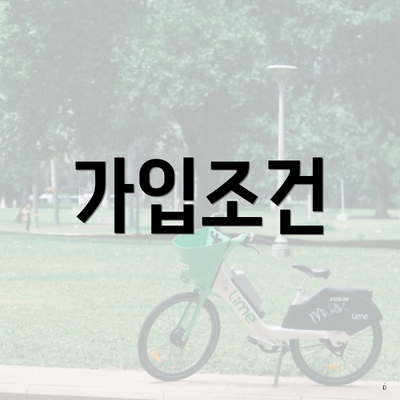가입조건
