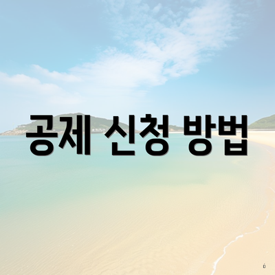 공제 신청 방법