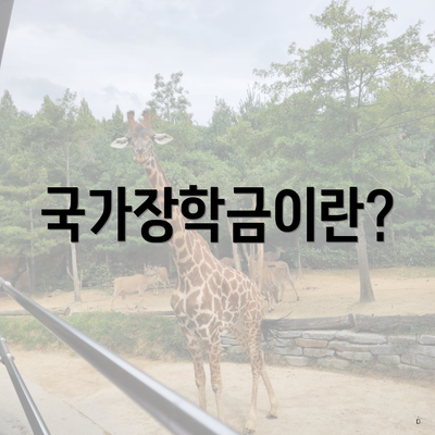 국가장학금이란?