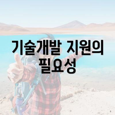 기술개발 지원의 필요성