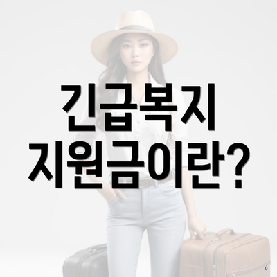 긴급복지 지원금이란?