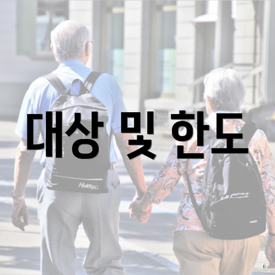 대상 및 한도