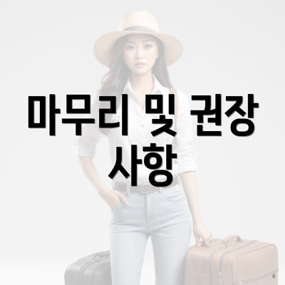 마무리 및 권장 사항