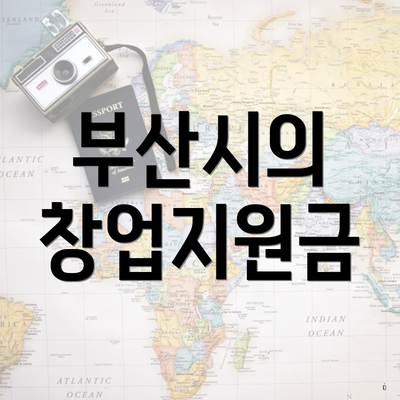 부산시의 창업지원금