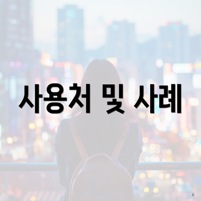 사용처 및 사례