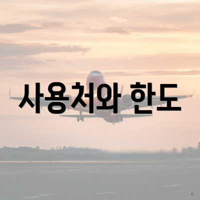 사용처와 한도