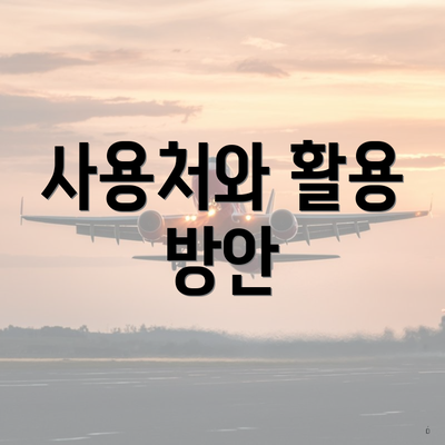 사용처와 활용 방안