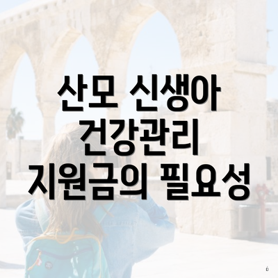 산모 신생아 건강관리 지원금의 필요성