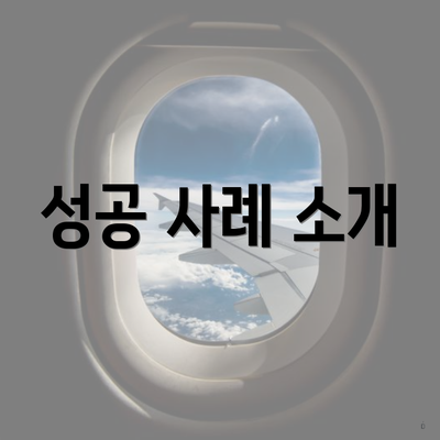 성공 사례 소개