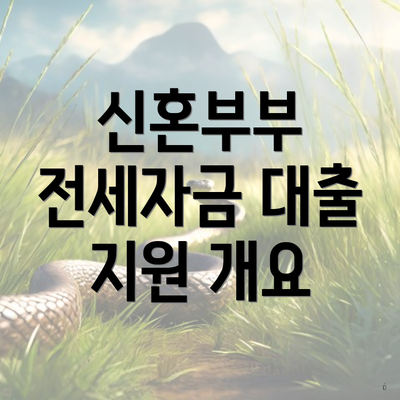 신혼부부 전세자금 대출 지원 개요