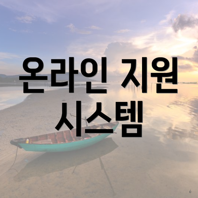 온라인 지원 시스템