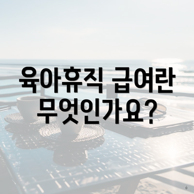 육아휴직 급여란 무엇인가요?
