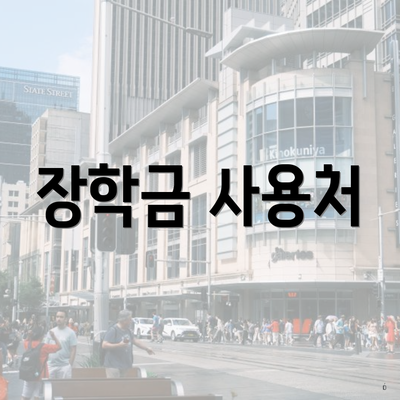 장학금 사용처