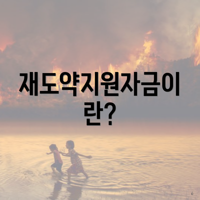 재도약지원자금이란?