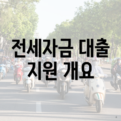 전세자금 대출 지원 개요