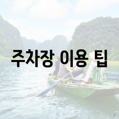 주차장 이용 팁