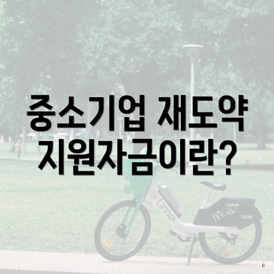 중소기업 재도약지원자금이란?