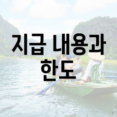 지급 내용과 한도