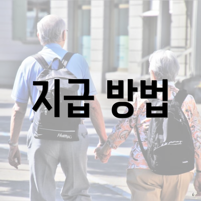 지급 방법