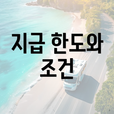 지급 한도와 조건