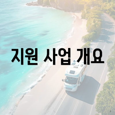 지원 사업 개요