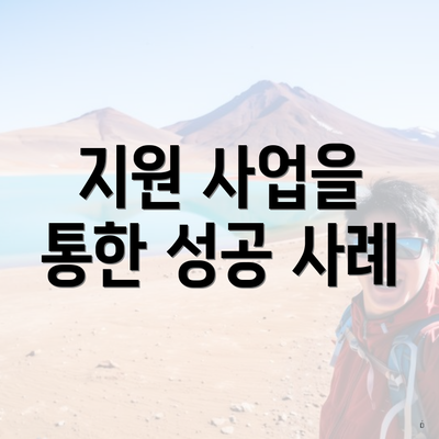 지원 사업을 통한 성공 사례