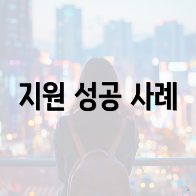 지원 성공 사례
