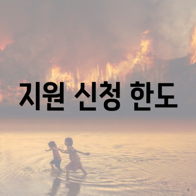 지원 신청 한도