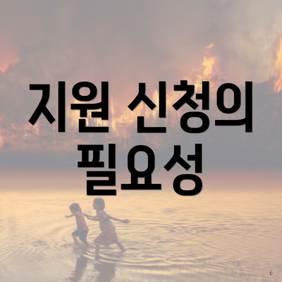 지원 신청의 필요성