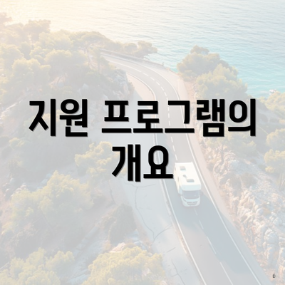 지원 프로그램의 개요