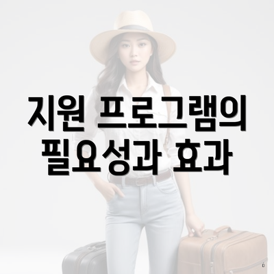 지원 프로그램의 필요성과 효과