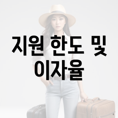 지원 한도 및 이자율