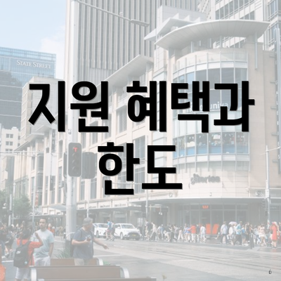 지원 혜택과 한도