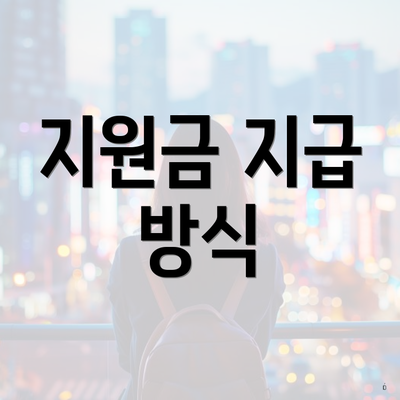 지원금 지급 방식