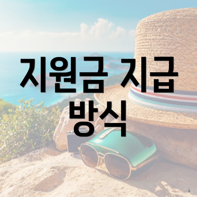 지원금 지급 방식