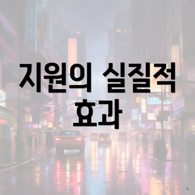 지원의 실질적 효과