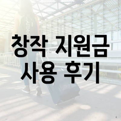 창작 지원금 사용 후기
