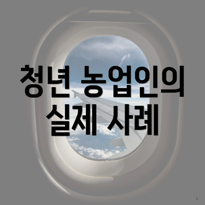 청년 농업인의 실제 사례