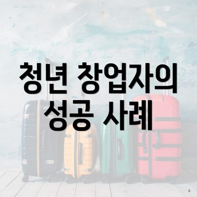 청년 창업자의 성공 사례