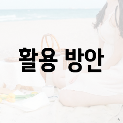 활용 방안