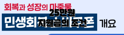 25만원 지원금의 조건